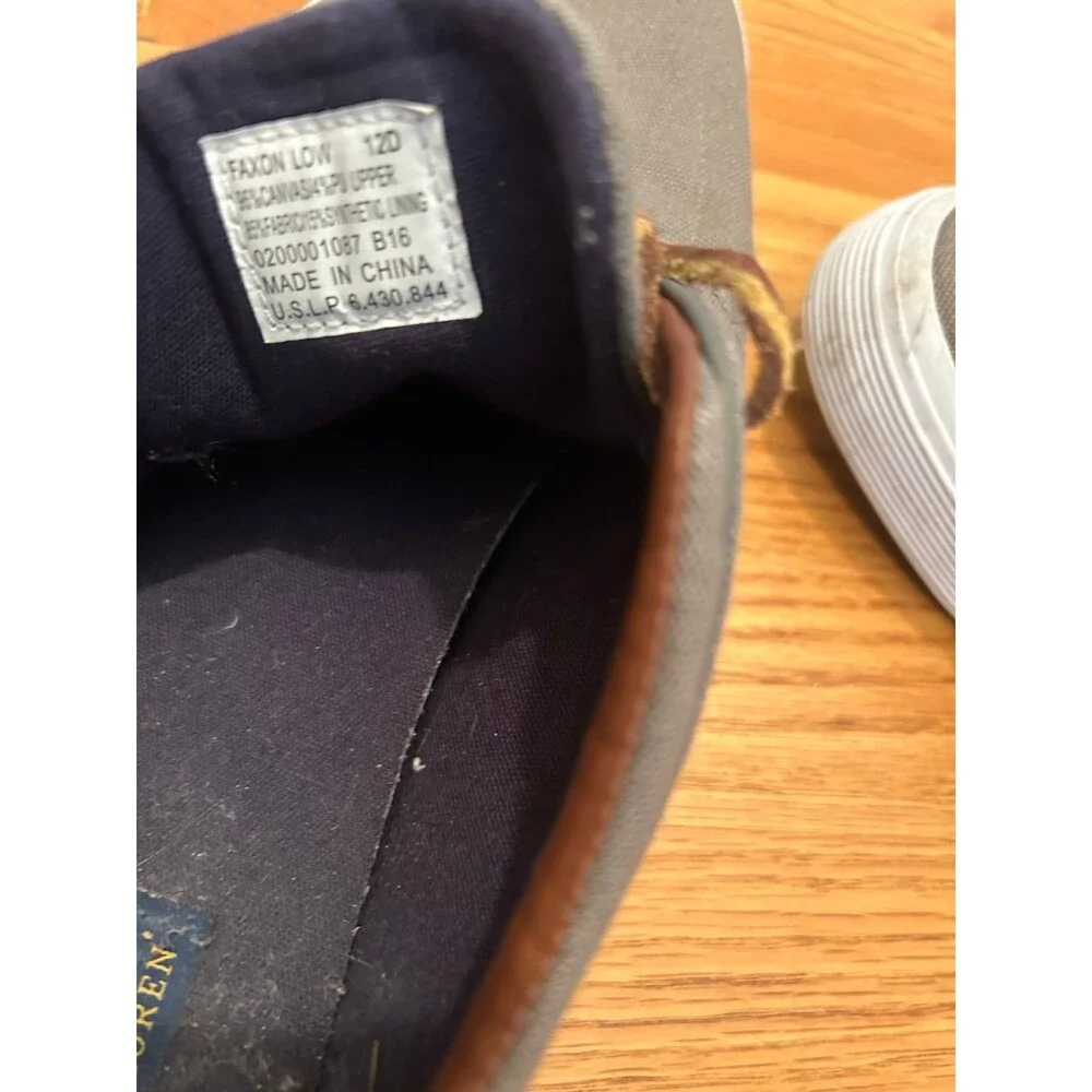 Polo Ralph Lauren mens Faxon Low Canvas Sneakers Shoes Size 12D